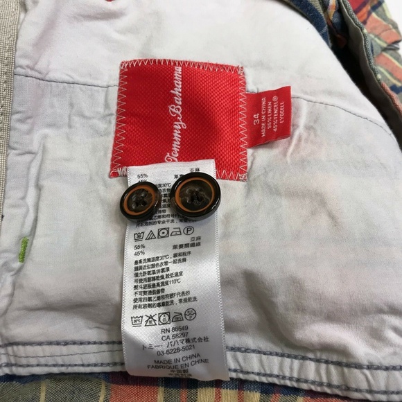 Tommy Bahama 34 Moulin Madras Linen Blend Shorts - Picture 5 of 7